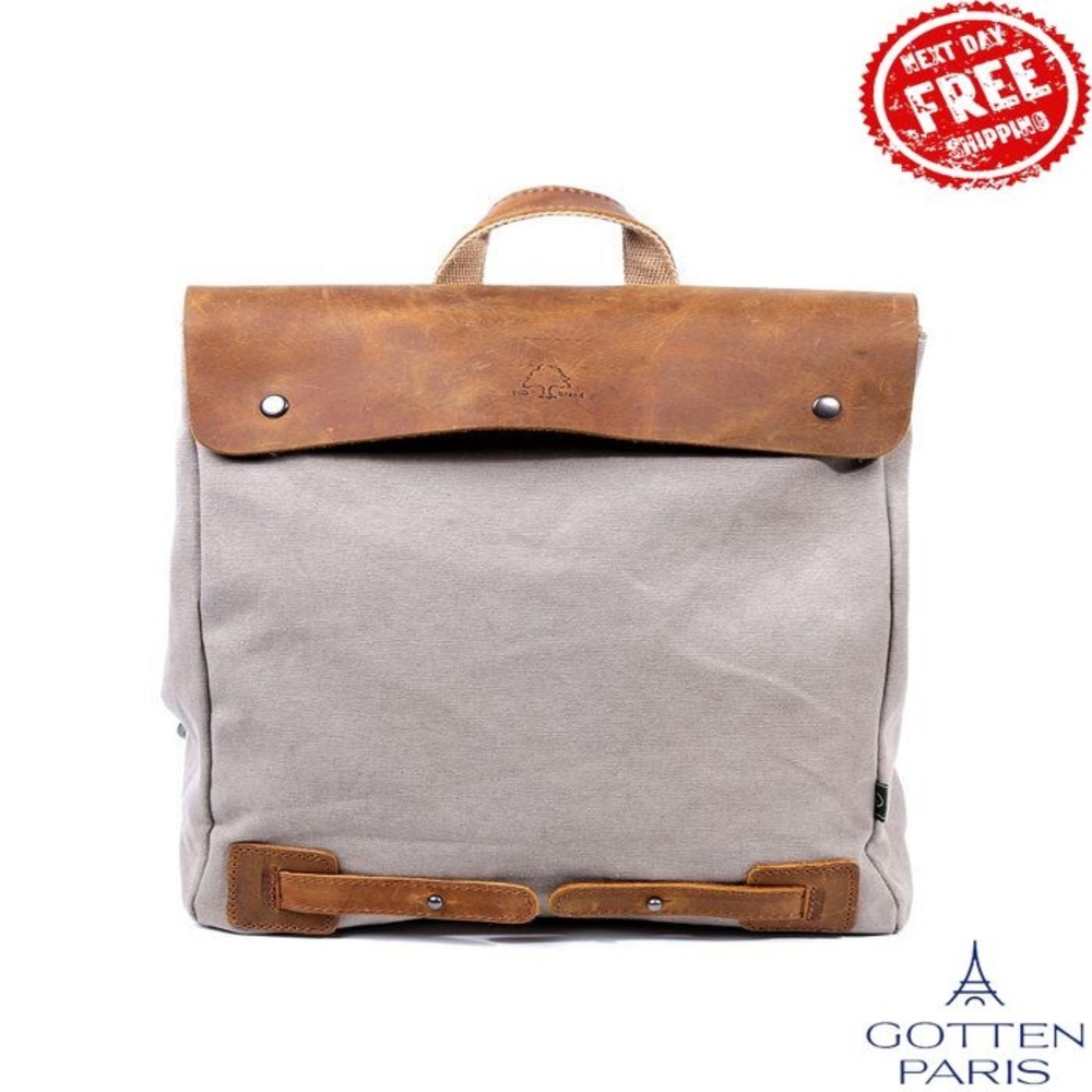 Cooper Convertible Canvas Backpack Ivory Women's Bag - Picture 8 of 9